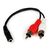 6IN 3.5MM TO RCA AUDIO CABLE, 6in Stereo Audio Cable - ,