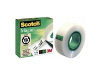 Scotch® Tape 810 Plakband, Onzichtbaar, 19 mm x 33 m, Asgat 25 mm, Mat Transparant (pak 6 x 33 meter)