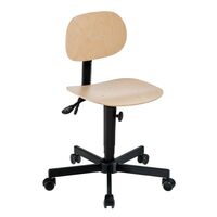 Industrial swivel chair, manual height adjustment
