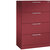 Armario para archivadores colgantes ASISTO, anchura 800 mm, con 4 cajones, rojo rubí / rojo rubí.