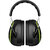 Auriculares de protección auditiva M6, SNR = 35 dB, negro y verde.