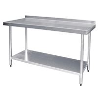 Vogue Prep Table with Upstand - Stainless Steel - Easy to Clean - 1200 mm