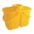 Jantex Colour Coded Twin Mop Bucket Made of Yellow Plastic - Capacity 7 & 8Ltr