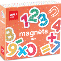 APLI KIDS Boîte de 30 magnets chiffres en bois