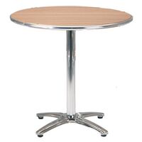 Slatted cafe furniture - Table circular top table