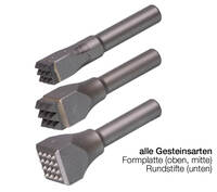 Druckluft-Stocker REXID Formplatte, 20 x 20 mm, 16 Zähne, Schaftform 14