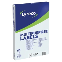 Lyreco univerzális szogletes címke, 70 x 36 mm, 24 címke/ív