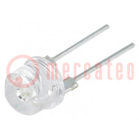 LED; 8mm; giallo; 140°; Frontale: convesso; 5,7÷7,8V; Nr usc: 2