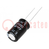 Capacitor: electrolytic; THT; 3300uF; 6.3VDC; Ø12.5x20mm; ±20%