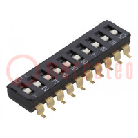 Commutateur: DIP-SWITCH; Nb.de séctions: 10; ON-OFF; 0,025A/24VDC