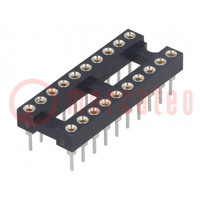 Socket: integrated circuits; DIP20; Pitch: 2.54mm; precision; THT