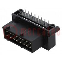 Connector: automotive; JPT; male; socket; on PCBs; PIN: 16; black