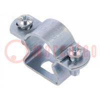 T-bolt clamp; W: 45mm; Clamping: 17÷19mm; steel; Plating: zinc