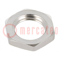 Nut; M10; brass; 17mm; -60÷200°C; Thread: metric; Pitch: 1