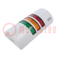 Señalizador: columna de señalización; LED; 230÷240VAC; IP65; 90mm