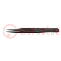 Tweezers; Blade tip shape: sharp; Tweezers len: 120mm; ESD