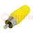 Plug; RCA; male; straight; soldering; yellow; for cable
