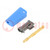 Plug; 4mm banana; 19A; blue; non-insulated,with 4mm axial socket
