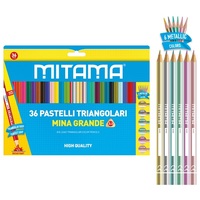 Színes ceruza Mitama, 3.3 ceruzabél, háromszögletű, 36db-os klt.