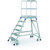 Podesttreppe, fahrbar, einseitig begehbar, Podesthöhe 1,44 m, Standplattform 60,0 x 80,0 cm