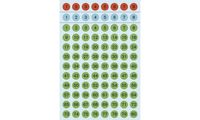 HERMA Zahlen-Sticker 1-160, Durchmesser: 8 mm, farbig (6501002)