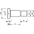 Skizze zu DIN923 4.8/5.8 M 6x 8 horganyzott laposkerekfejű csavar egyhornyú (DIN 963A)