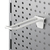 Wysięgnik do systemu ścian perforowanych / Wieszak towarowy / Hak podwójny do ścian perforowanych „DKS" | 100 mm 80 mm