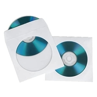 POCHETTES DE PROTECTION EN PAPIER POUR CD/DVD, BLANCHES, PAQUET DE 100 HAMA 00051174