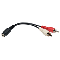 Tripp Lite P316-06N kabel audio 0,15 m 2 x RCA 3.5mm Czarny
