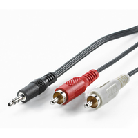 VALUE audio kabel 3,5mm / 2x Tulp M/2xM 1,5m