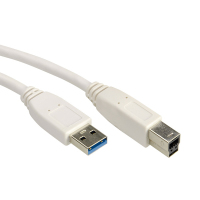 Value USB A/USB B 0.8m cavo USB 0,8 m USB 3.2 Gen 1 (3.1 Gen 1) Bianco