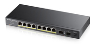 Zyxel GS1100-10HP Beállítást nem igénylő (unmanaged) Gigabit Ethernet (10/100/1000) Ethernet-áramellátás (PoE) támogatása 1U Fekete