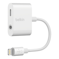 Belkin RockStar câble de téléphone portable Blanc Lightning Lightning + 3.5mm