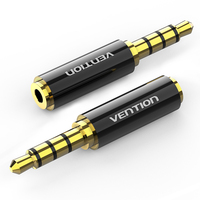 Vention 3.5mm Male to 2.5mm Female Audio Adapter Black Metal Type