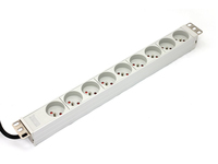 Digitus A-19-STRIP-3-IMP unité de distribution d'énergie 1U Blanc 9 sortie(s) CA