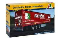 Italeri CURTAINSIDE TRAILER "Schoeni.ch" Vrachtwagen/oplegger miniatuur Montagekit 1:24