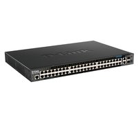 D-Link DGS-1520-52MP łącza sieciowe Zarządzany L3 Gigabit Ethernet (10/100/1000) Obsługa PoE 1U Czarny