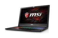 MSI Gaming GS63VR 7RF-623NE Stealth Pro Portátil 39,6 cm (15.6") Full HD Intel® Core™ i7 i7-7700HQ 16 GB DDR4-SDRAM 1,26 TB HDD+SSD NVIDIA® GeForce® GTX 1060 Windows 10 Home Negro