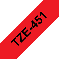 Brother TZE-451 taśmy do etykietowania Czarny na czerwonym TZ