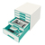 Leitz Wow Cube Boîte à archives Caoutchouc Turquoise, Blanc
