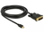DeLOCK 83990 adaptador de cable de vídeo 3 m Mini DisplayPort DVI-D Negro