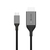 ALOGIC ULCHD01-SGR video kabel adapter 1 m HDMI Type A (Standaard) USB Type-C Zwart, Grijs