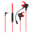 Celly CyberWired Auricolare Cablato In-ear Giocare Nero, Rosso