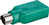 Goobay 68919 tussenstuk voor kabels USB Type-A PS/2 Groen