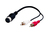 Goobay 50004 audio kabel 0,2 m DIN (5-pin) 2 x RCA Zwart, Rood, Wit