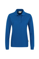 Damen Longsleeve-Poloshirt MIKRALINAR®, royalblau, S - royalblau | S: Detailansicht 1