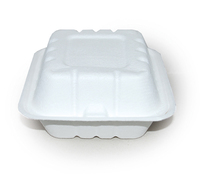 Lunchbox Einweg-Geschirr Rechteckig mit Deckel, 18x13x5cm, Weiß, entspricht HACCP, 600 Stück