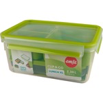 CLIP & GO Lunchbox XL (grün/transparent, mit Einsätzen)