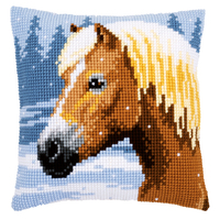 Cross Stitch Kit: Cushion: Horse & Snow