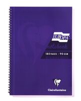 Clairefontaine Europa A5 Wirebound Card Cover Notebook Ruled 180 Pages P(Pack 5)
